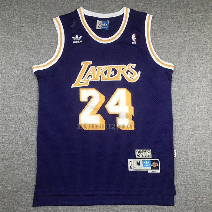 Camiseta Los Angeles Lakers Kobe Bryant NO 24 Retro Violeta
